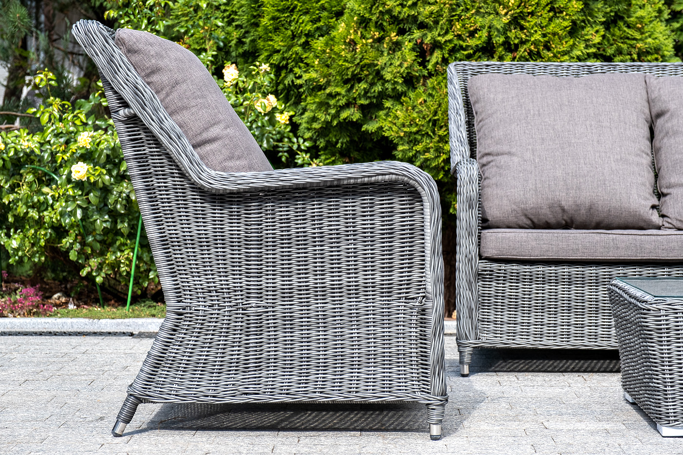 "Глиссандо" лаунж-зона из искусственного ротанга, цвет графит