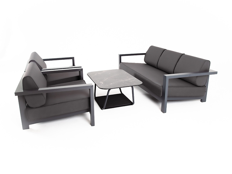 «Горнида» лаунж-зона из алюминия со столиком из HPL