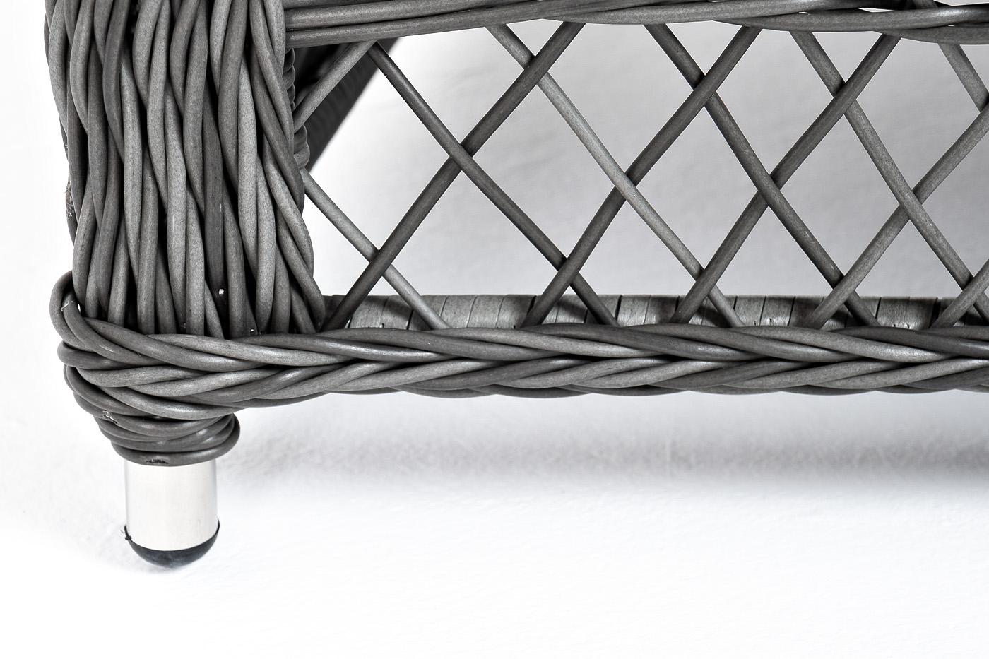 "Грандинелли" диван трехместный из искусственного ротанга, цвет графит