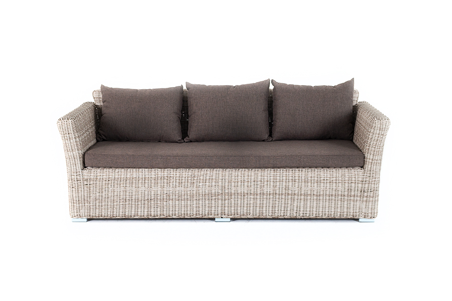 "Капуто" диван из искусственного ротанга трехместный, цвет бежевый