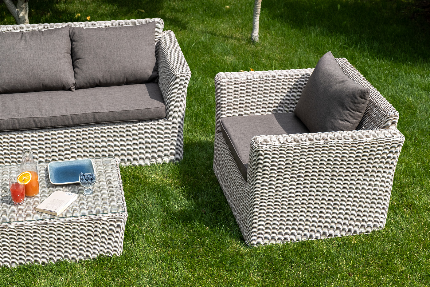 "Капуто" лаунж-зона из искусственного ротанга, цвет бежевый