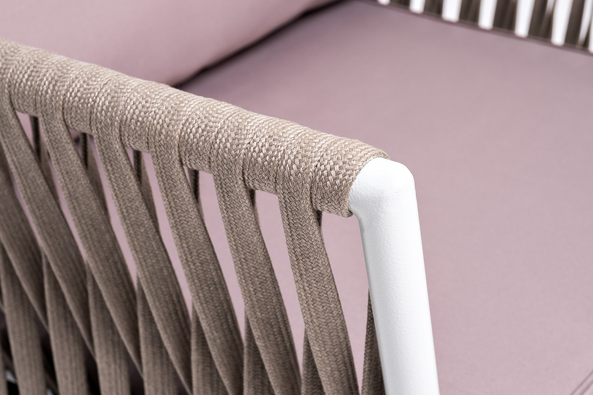 "Калабрия" модульная лаунж-зона из роупа (веревки), каркас из алюминия