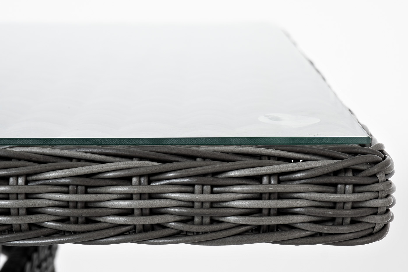 "Латтини" плетеный стол из искусственного ротанга 200х90см, цвет графит