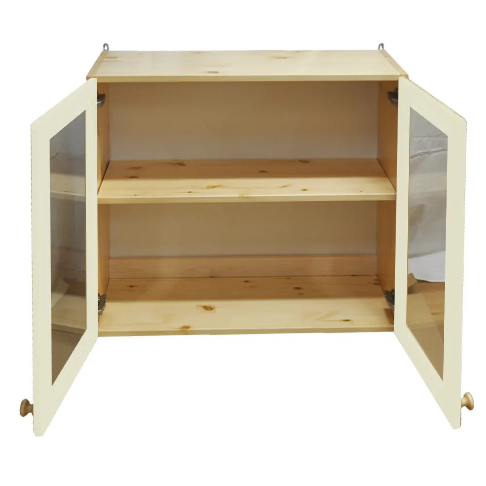 Шкаф настенный со стеклом Весури арт. 281 слоновая кость