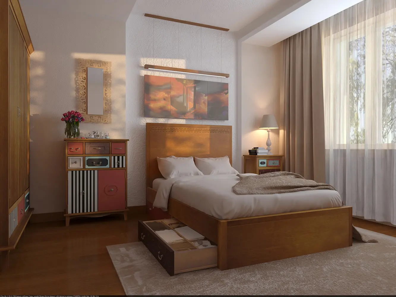 Спальня Гуашь